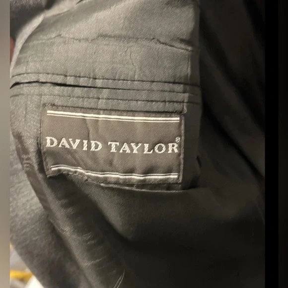 Men’s David Taylor 46R Navy Blazer Sport Coat Jacket Gold Buttons - Picture 5 of 8